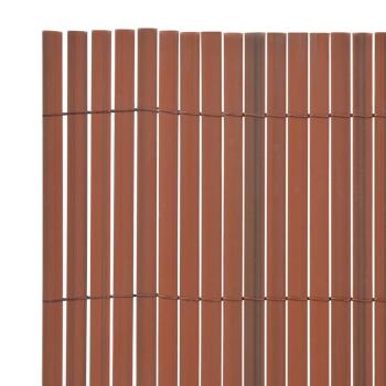 Gartenzaun doppelseitig Braun 1.5x3 m PVC