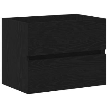 Waschbeckenunterschrank Schwarz Eiche 60x38,5x45 cm Holzwerkstoff