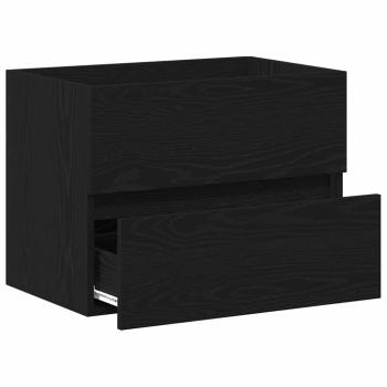 Waschbeckenunterschrank Schwarz Eiche 60x38,5x45 cm Holzwerkstoff