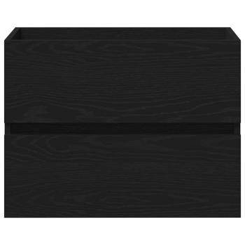 Waschbeckenunterschrank Schwarz Eiche 60x38,5x45 cm Holzwerkstoff