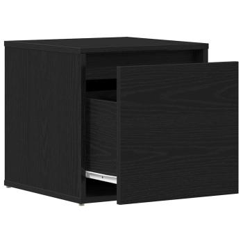 Box Drawer Schwarz Eiche 40,5x40x40 cm Holzwerkstoff