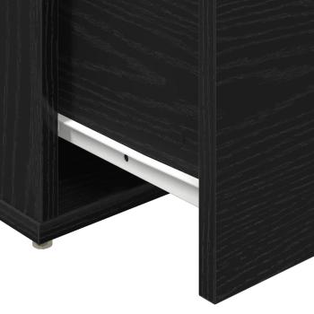 Box Drawer Schwarz Eiche 40,5x40x40 cm Holzwerkstoff
