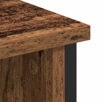 TV-Schrank Altholz 100x35x45 cm Holzwerkstoff und Stahl