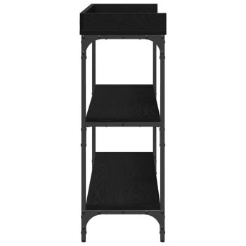 Konsolentisch Schwarz Eiche 100x30x80 cm Holzwerkstoff & Stahl