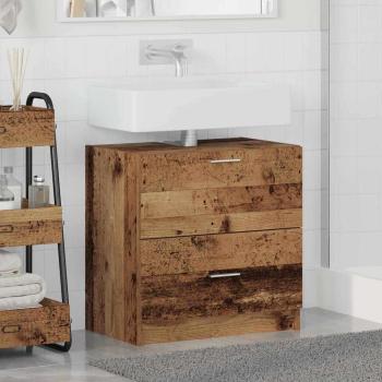 Waschbeckenunterschrank Altes Holz 59x37x59 cm Furniertes Holz