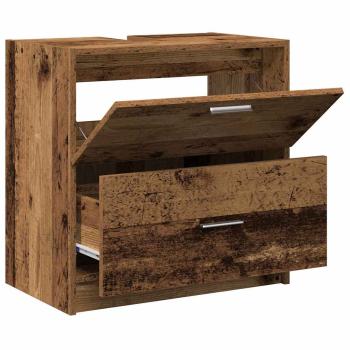 Waschbeckenunterschrank Altes Holz 59x37x59 cm Furniertes Holz
