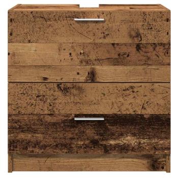 Waschbeckenunterschrank Altes Holz 59x37x59 cm Furniertes Holz