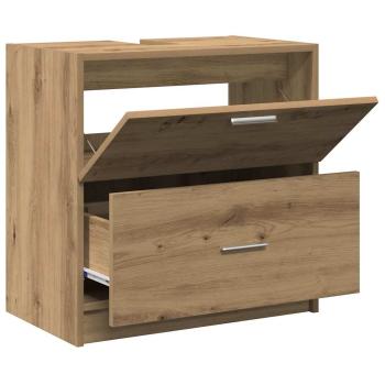 Waschbeckenunterschrank Artisan-Eiche 59x37x59 cm Holzwerkstoff