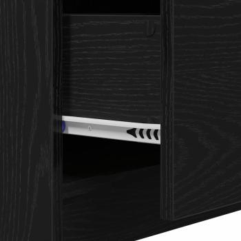 Waschbeckenunterschrank Schwarz Eiche 59x37x59 cm Ingenieurholz
