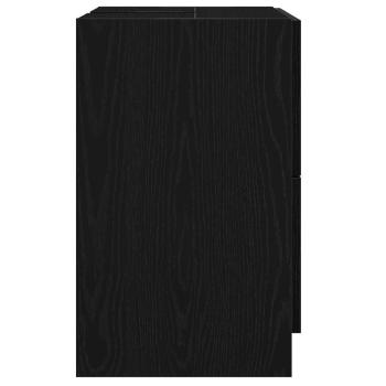 Waschbeckenunterschrank Schwarz Eiche 59x37x59 cm Ingenieurholz