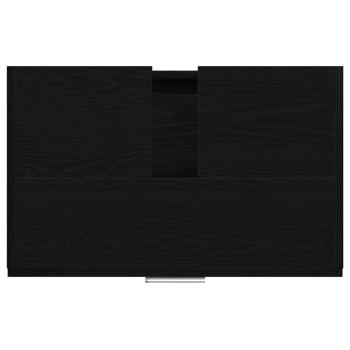 Waschbeckenunterschrank Schwarz Eiche 59x37x59 cm Ingenieurholz