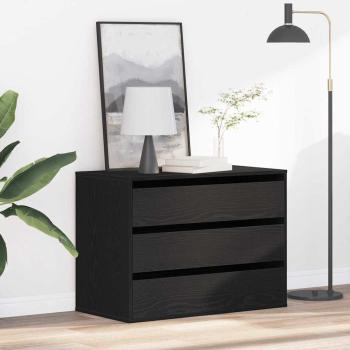 ARDEBO.de - Eckkommode Schwarz Eiche 80x41x58 cm Holzwerkstoff
