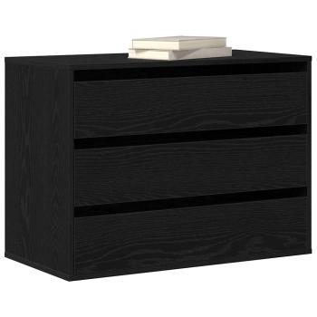 Eckkommode Schwarz Eiche 80x41x58 cm Holzwerkstoff
