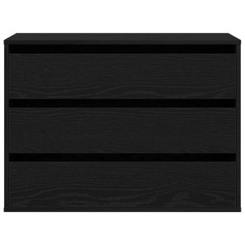 Eckkommode Schwarz Eiche 80x41x58 cm Holzwerkstoff