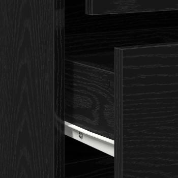 Eckkommode Schwarz Eiche 80x41x58 cm Holzwerkstoff