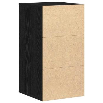 Eck-Kommode Schwarz Eiche 40x41x76 cm Holzwerkstoff