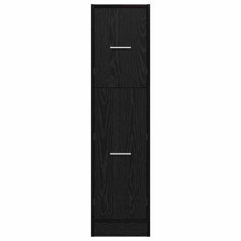 Apotheker Schrank Schwarz Eiche 30x41x118 cm Holzwerkstoff