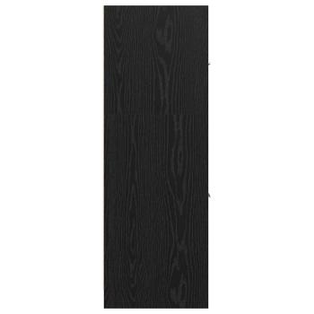 Apotheker Schrank Schwarz Eiche 30x41x118 cm Holzwerkstoff