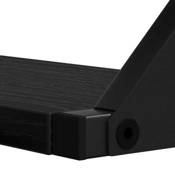 3-teiliges Wandregal-Set Schwarze Eiche Technisch Holz