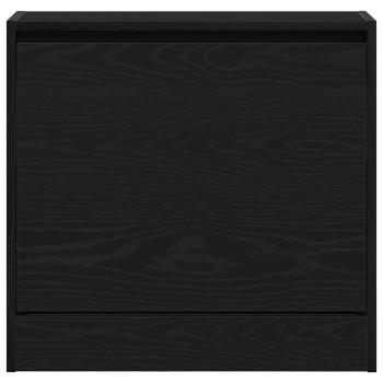 Schuhschrank Schwarz Eiche 60x21x57 cm aus Holzwerkstoff