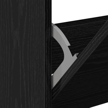 Schuhschrank Schwarz Eiche 60x21x57 cm aus Holzwerkstoff