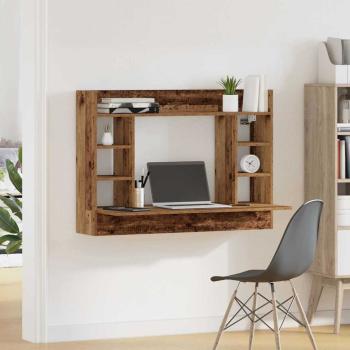 Wandmontageschreibtisch Alte Eiche 105x48x75 cm Holzwerkstoff