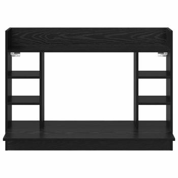 Wandmontierter Schreibtisch Schwarz Eiche 105x48x75 cm Holzwerkstoff