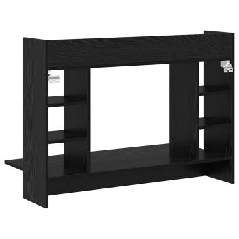 Wandmontierter Schreibtisch Schwarz Eiche 105x48x75 cm Holzwerkstoff