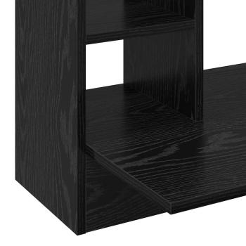 Wandmontierter Schreibtisch Schwarz Eiche 105x48x75 cm Holzwerkstoff