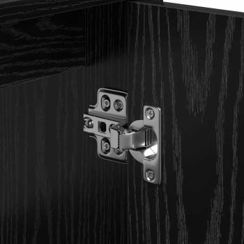 Waschschrank schwarzes Eichenholz 63x29x55 cm Holzwerkstoff