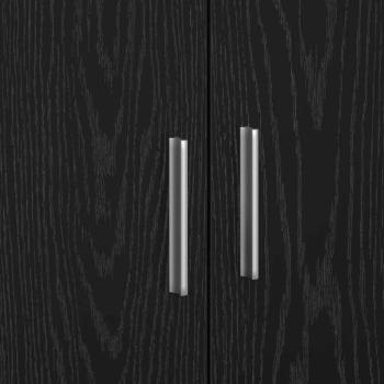 Waschschrank schwarzes Eichenholz 63x29x55 cm Holzwerkstoff
