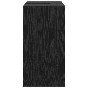 Waschschrank schwarzes Eichenholz 63x29x55 cm Holzwerkstoff