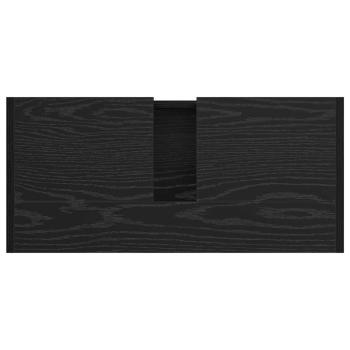 Waschschrank schwarzes Eichenholz 63x29x55 cm Holzwerkstoff
