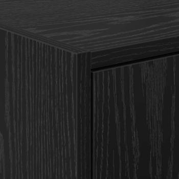 Waschschrank schwarzes Eichenholz 63x29x55 cm Holzwerkstoff