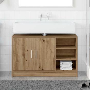 ARDEBO.de - Waschbeckenschrank Artisan Eiche 90x29x55 cm Holzwerkstoff