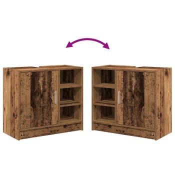 Badezimmerschrank Altholz 63 x 29 x 55 cm Holzwerkstoff