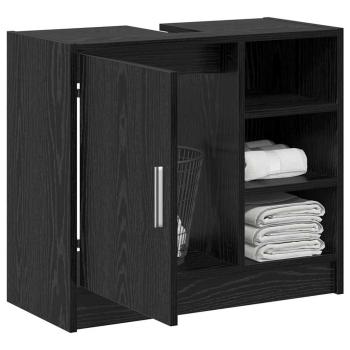 Waschbeckenunterschrank Schwarze Eiche 63x29x55 cm Holzwerkstoff