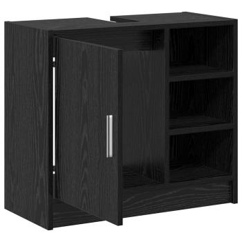 Waschbeckenunterschrank Schwarze Eiche 63x29x55 cm Holzwerkstoff