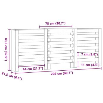 Schwarzes Eichen-Radiatorcover Schwarze Eiche Massivholz Eiche
