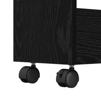 schmaler Aufbewahrungstrolley 3 Tier Schwarze Eiche Ingenieuholz