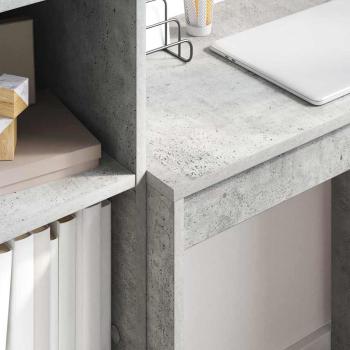 Computertisch Beton Grau Spanplatte mit Beton-Look 70 x 40 x 76 cm