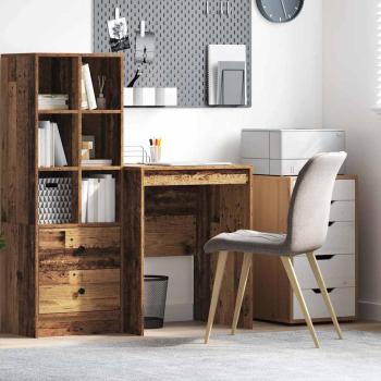 ARDEBO.de - Rustikaler Schreibtisch Altes Holz Werkstoff 60 x 50 x 76 cm