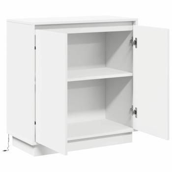 LED Sideboard in Weiß - 71x34.5x75 cm, Hergestellt aus Holzwerkstoff