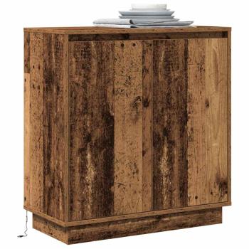 Sideboard mit LED aus Altholz 71x34,5x75 cm Holzwerkstoff