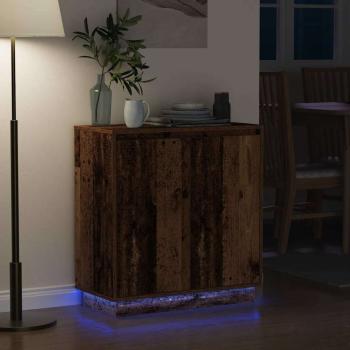 Sideboard mit LED aus Altholz 71x34,5x75 cm Holzwerkstoff