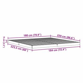 Bettgestell 160x210 cm Solid Wood Kiefer