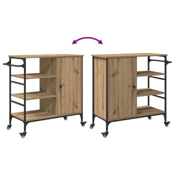 Küchenwagen Artisan Eiche 87,5x38,5x84,5 cm Holzwerkstoff