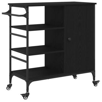 Küchentrolley Schwarze Eiche 87.5x38.5x84.5 cm Holzwerkstoff
