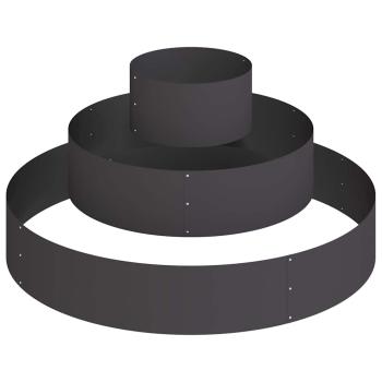 ARDEBO.de - Metallpflanzgefäß Stahl/Schwarz Stahl Groß Dekorative Intarsien