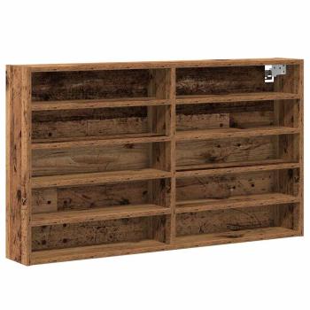 Vitrine Schrank Alte Holz 100x15x58 cm Holzwerkstoff
